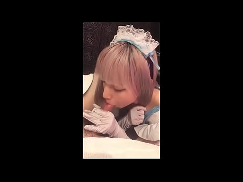 ❤️ Idol Seapánach [mayuka], culaith maid na Fraince, cuid 1, blowjob agus jerk off le lotion ❤️❌  Físeán porn  linn